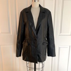 Brand new with tags BCBG black leather blazer